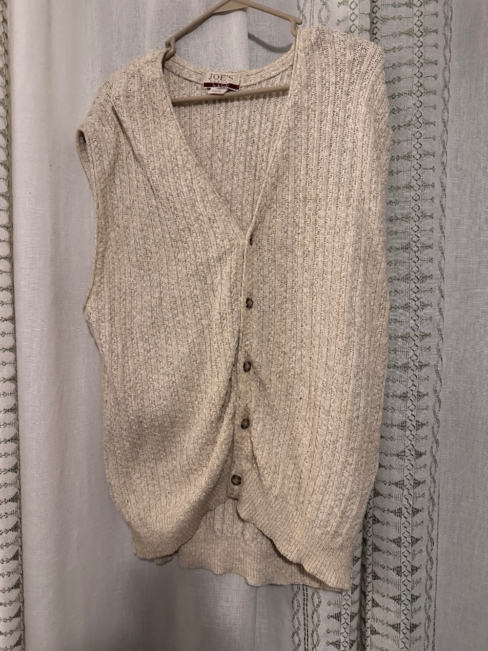 Vintage 90s Joe's Casual Jos A Bank Cotton Knit Button Sweater Vest XXL USA